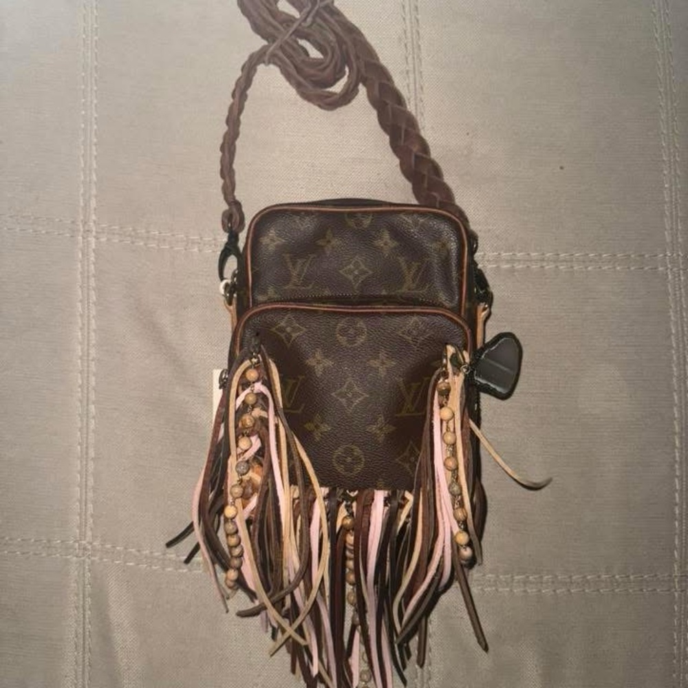 Louis Vuitton Brown Leather Crossbody with Fringe